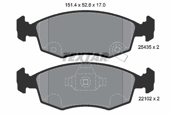 Placute frana TEXTAR 2543501