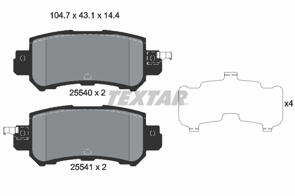 Placute frana TEXTAR 2554001