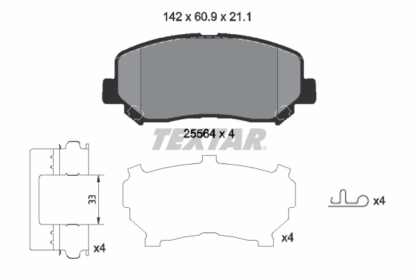 Placute frana TEXTAR 2556403