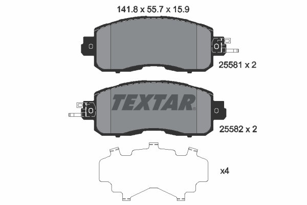 Placute frana TEXTAR 2558101
