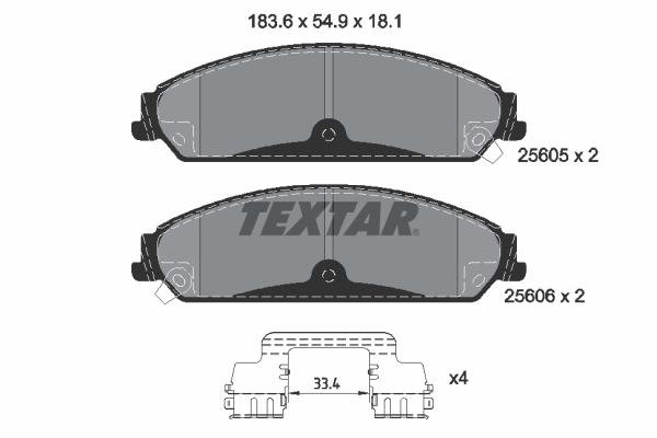 Placute frana TEXTAR 2560501