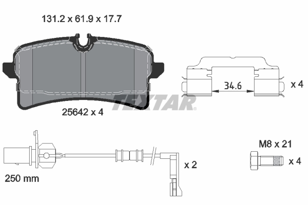 Placute frana TEXTAR 2564201