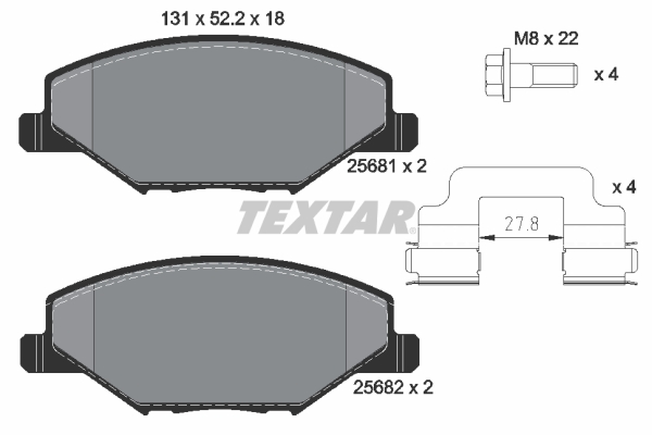 Placute frana TEXTAR 2568101