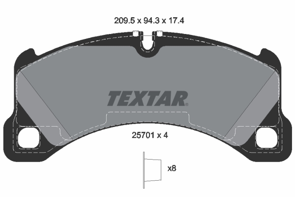 Placute frana TEXTAR 2570101