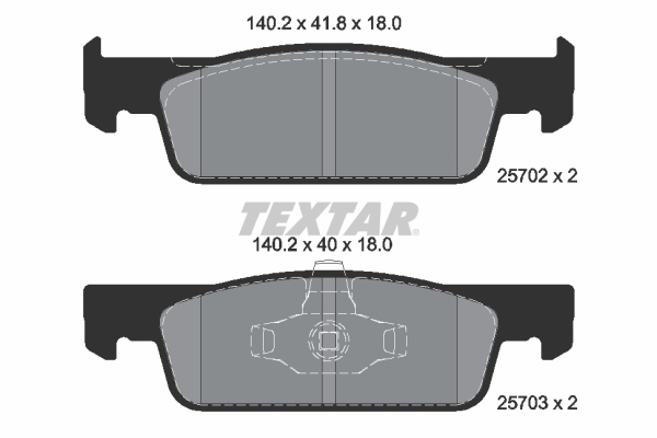Placute frana TEXTAR 2570201
