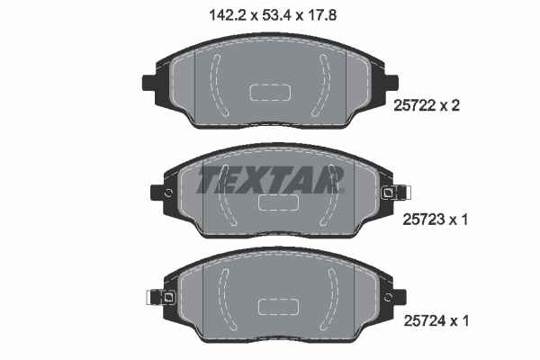 Placute frana TEXTAR 2572201