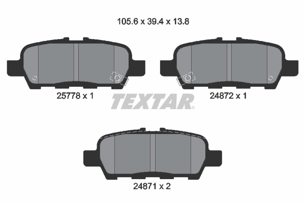 Placute frana TEXTAR 2577801