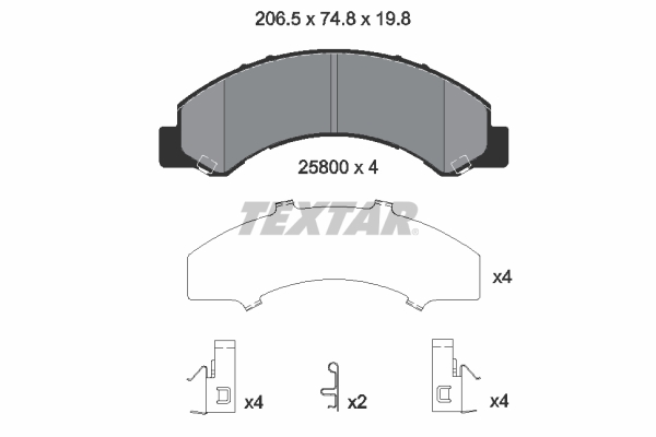 Placute frana TEXTAR 2580001