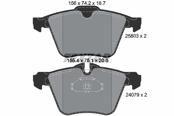 Placute frana TEXTAR 2580301