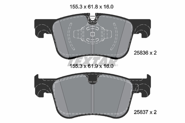 Placute frana TEXTAR 2583605