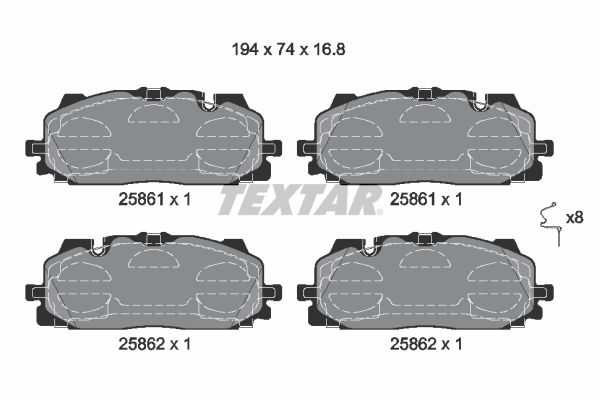Placute frana TEXTAR 2586101