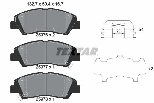 Placute frana TEXTAR 2597601