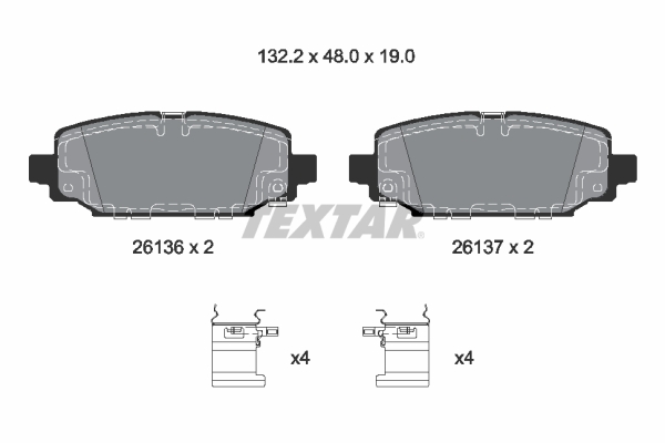 Placute frana TEXTAR 2613601