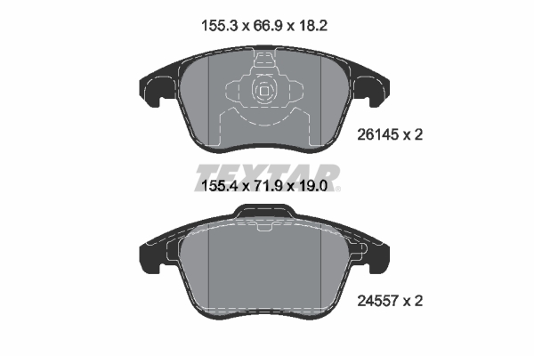 Placute frana TEXTAR 2614501