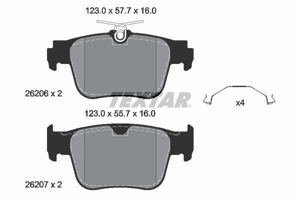 Placute frana TEXTAR 2620601