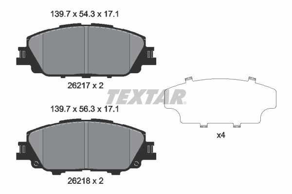 Placute frana TEXTAR 2621701