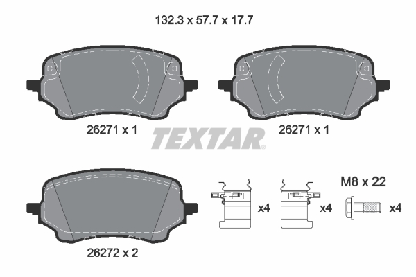 Placute frana TEXTAR 2627101