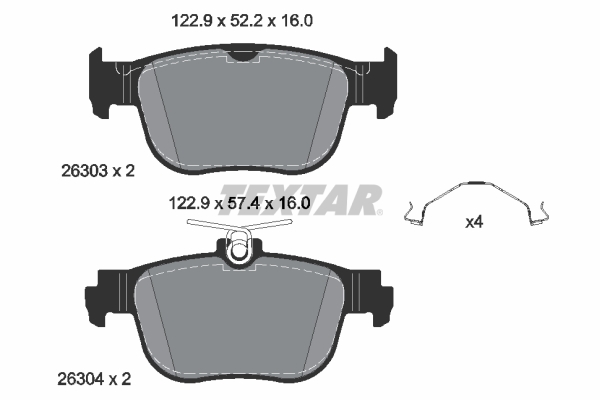 Placute frana TEXTAR 2630301