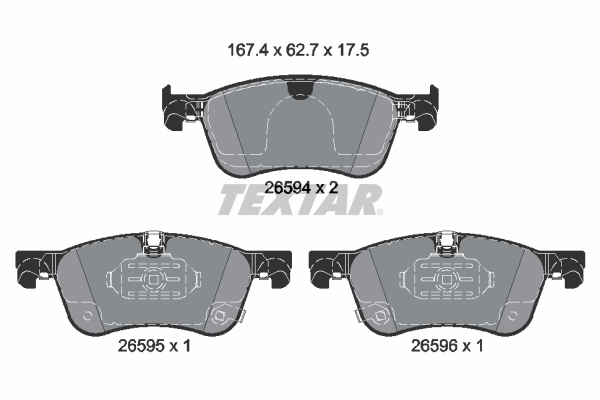 Placute frana TEXTAR 2659401