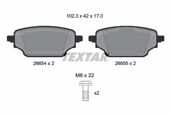 Placute frana TEXTAR 2665401