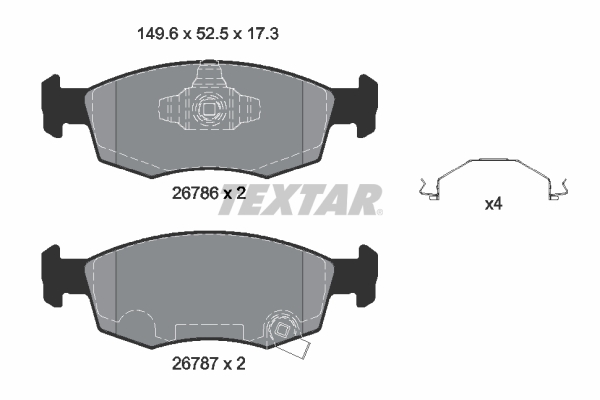 Placute frana TEXTAR 2678601