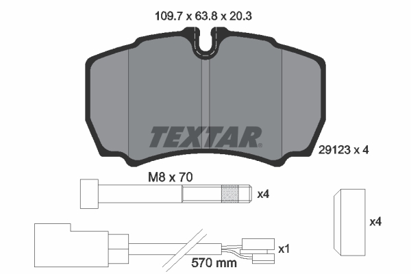 Placute frana TEXTAR 2912307
