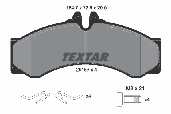 Placute frana TEXTAR 2915301