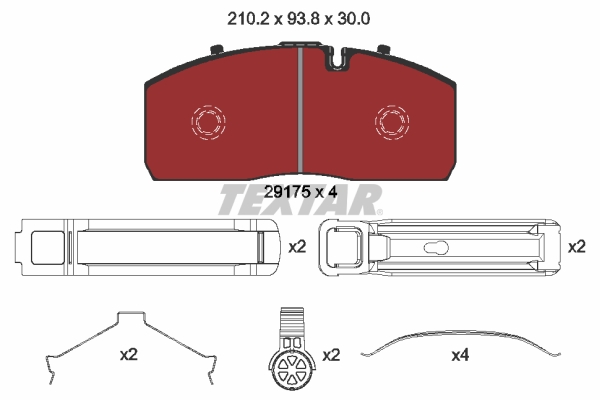 Placute frana TEXTAR 2917504
