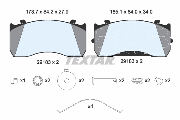 Placute frana TEXTAR 2918301