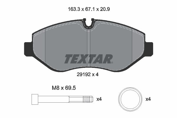 Placute frana TEXTAR 2919209