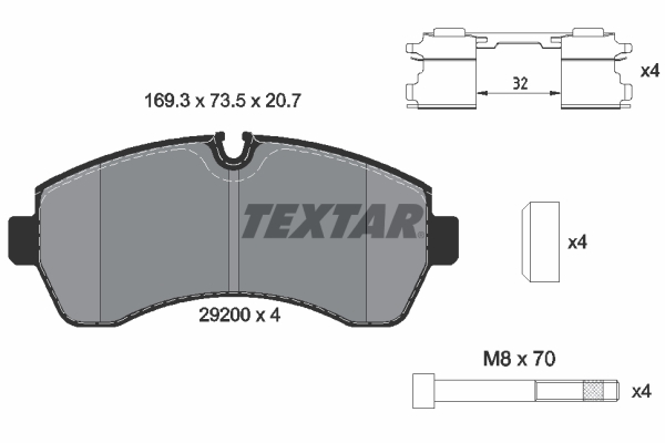 Placute frana TEXTAR 2920002