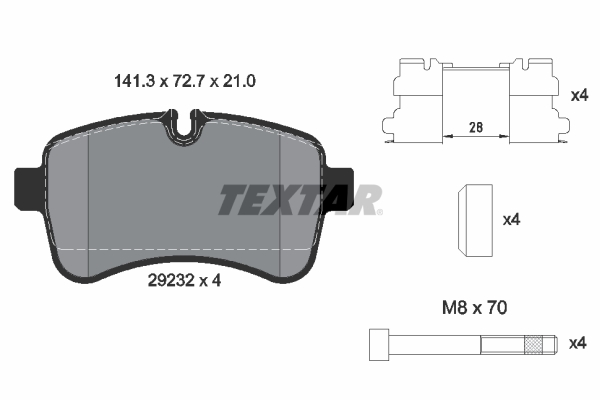 Placute frana TEXTAR 2923201