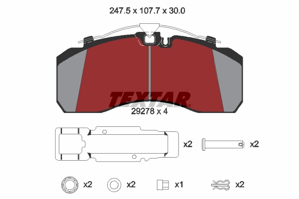 Placute frana TEXTAR 2927801