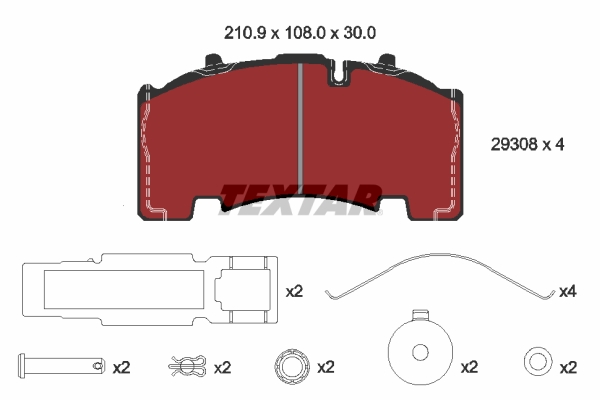 Placute frana TEXTAR 2930801