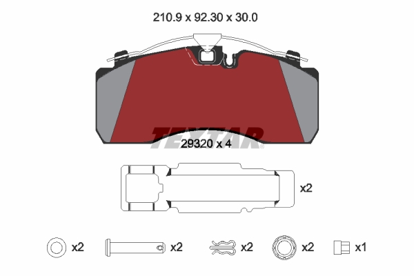 Placute frana TEXTAR 2932003