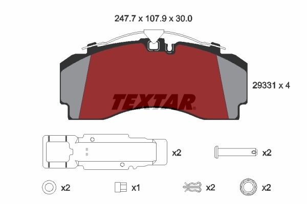 Placute frana TEXTAR 2933101