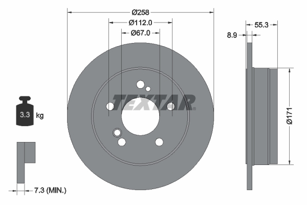 Disc frana TEXTAR 92032003