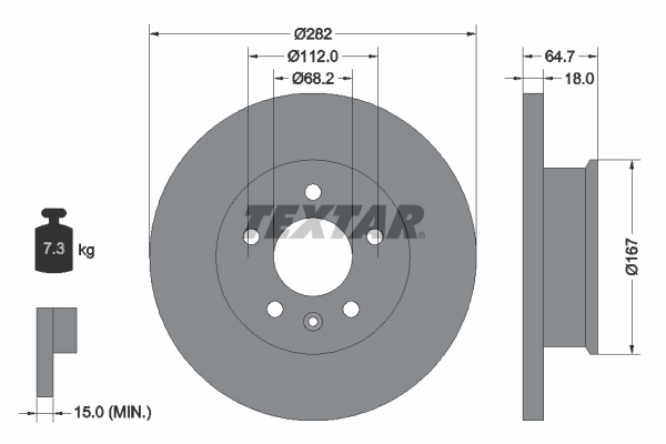 Disc frana TEXTAR 92058500