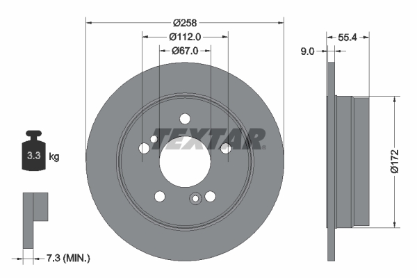 Disc frana TEXTAR 92059503