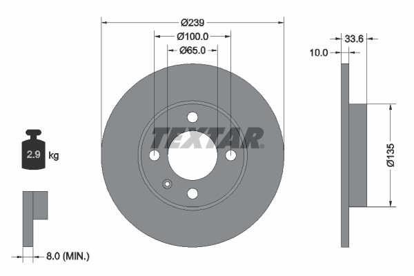 Disc frana TEXTAR 92071903