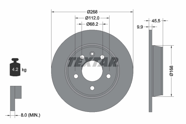 Disc frana TEXTAR 92074303