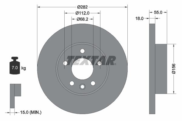 Disc frana TEXTAR 92083703