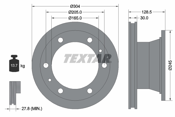 Disc frana TEXTAR 93084800