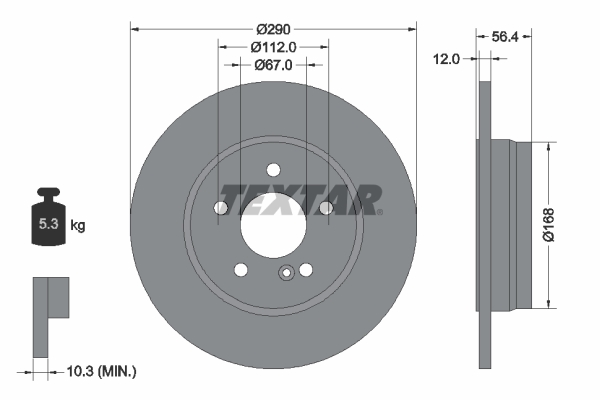 Disc frana TEXTAR 92091103