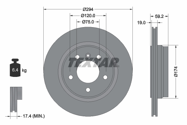 Disc frana TEXTAR 92097303