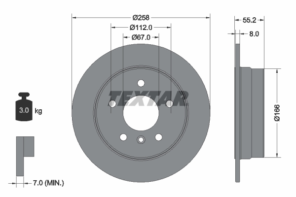 Disc frana TEXTAR 92099703