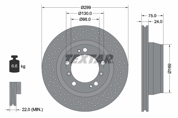 Disc frana TEXTAR 92100103