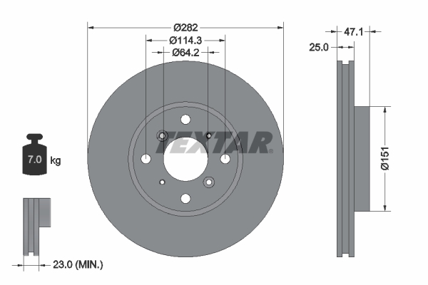 Disc frana TEXTAR 92110100