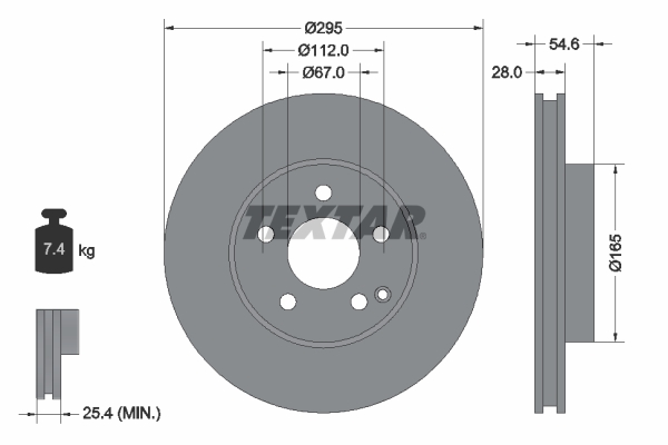 Disc frana TEXTAR 92115105