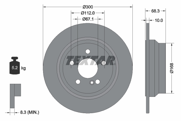 Disc frana TEXTAR 92115405